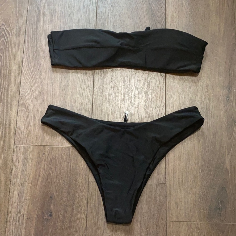 Zaful Black Hi-rise Bikini